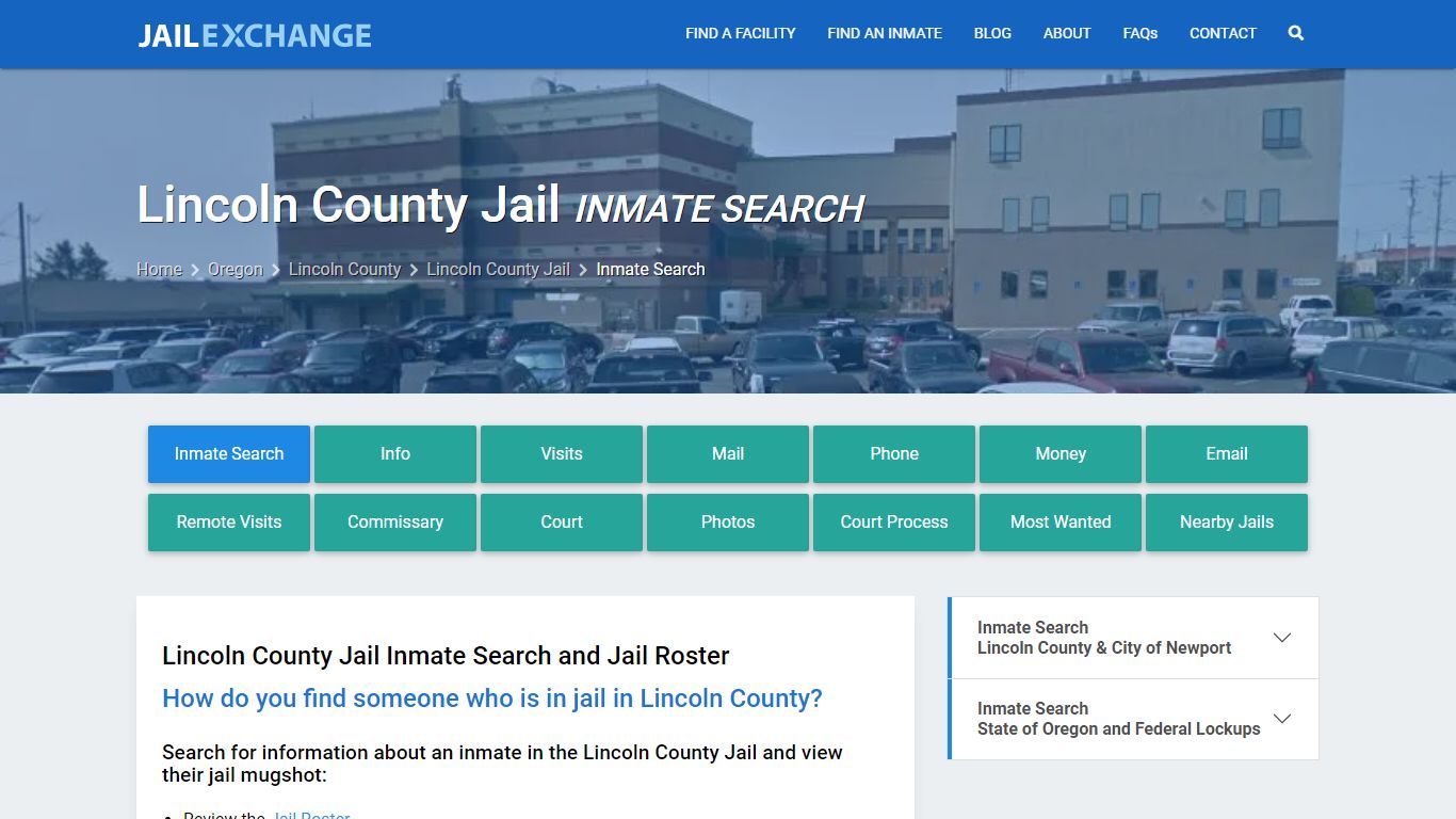 Inmate Search: Roster & Mugshots - Lincoln County Jail, OR