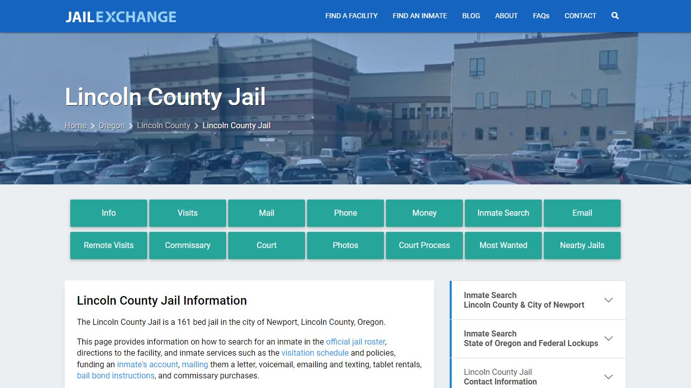 Lincoln County Jail, OR Inmate Search, Information